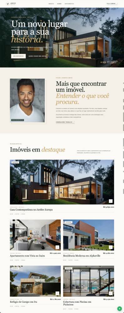 Print do site Amoyr Imóveis